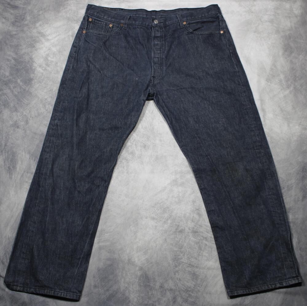 Levis 501XX Jeans Mens 42x30 Blue Dark Wash Button Fly Straight Leg Denim